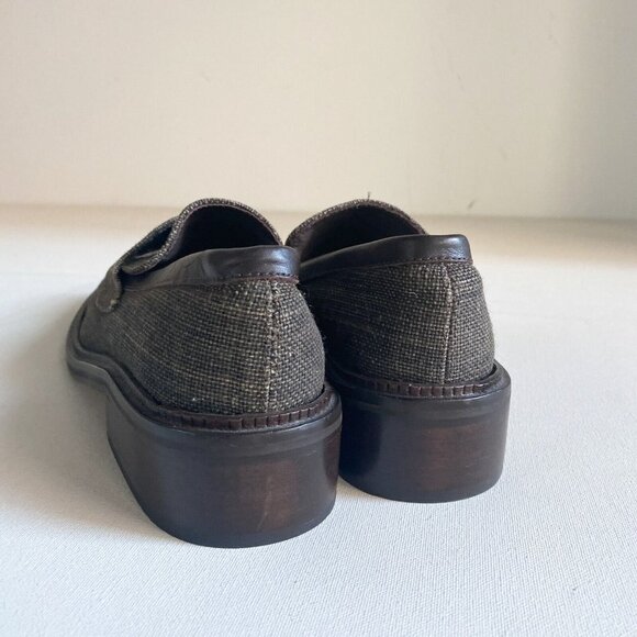 Vintage  Early 2000s DKNY Canvas Upper Classic Loafers 7M - Picture 6 of 9